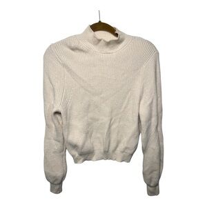 Zara Cream Mock Turtleneck Knit Sweater